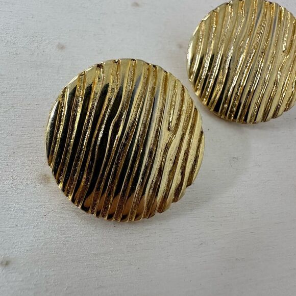 Vintage Bergere Gold Tone Modernist Post Back - Picture 2 of 4